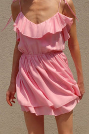 Abba Ruffled Viscose Mini Dress-2KStyle-xs-Urbanheer