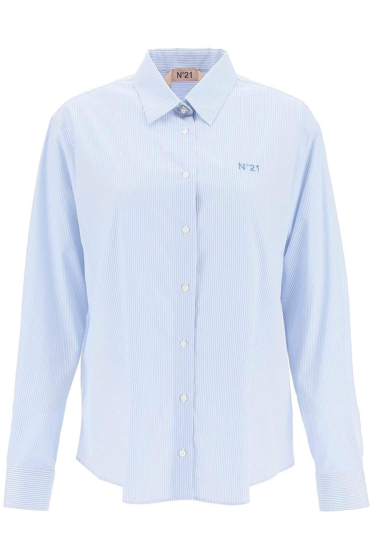 N.21 striped shirt with jewel buttons-N.21-44-Urbanheer