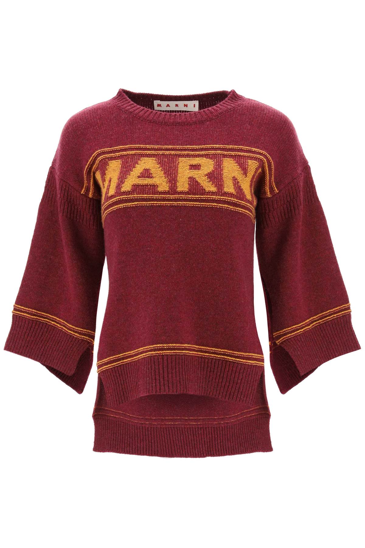Marni sweater in jacquard knit with logo-Marni-38-Urbanheer