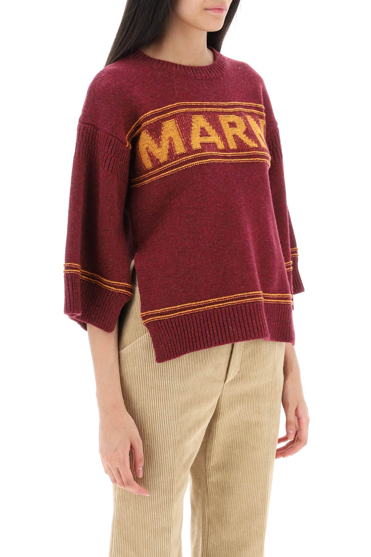 Marni sweater in jacquard knit with logo-Marni-38-Urbanheer