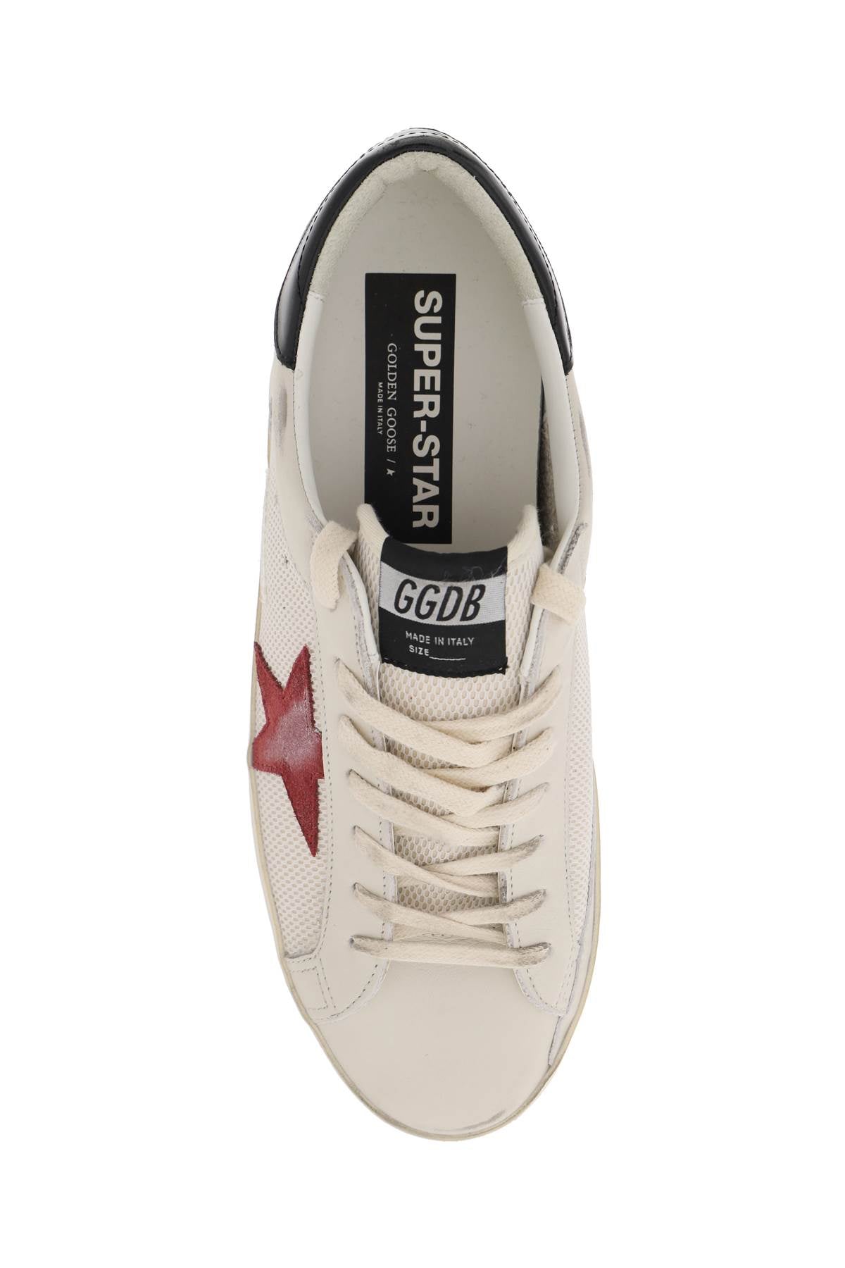 Golden Goose "Leather And Mesh Super-Star Double Quarter Sne-Golden Goose-40-Urbanheer