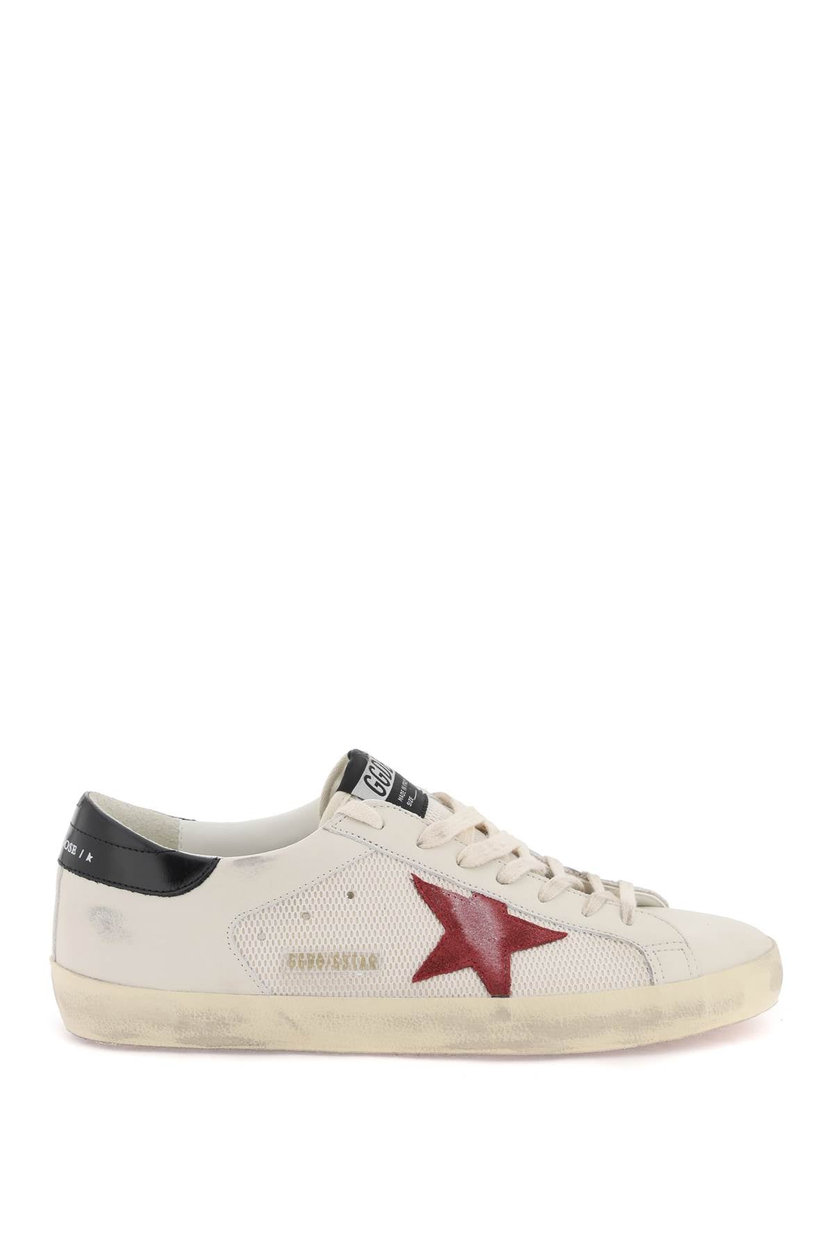 Golden Goose "Leather And Mesh Super-Star Double Quarter Sne-Golden Goose-40-Urbanheer
