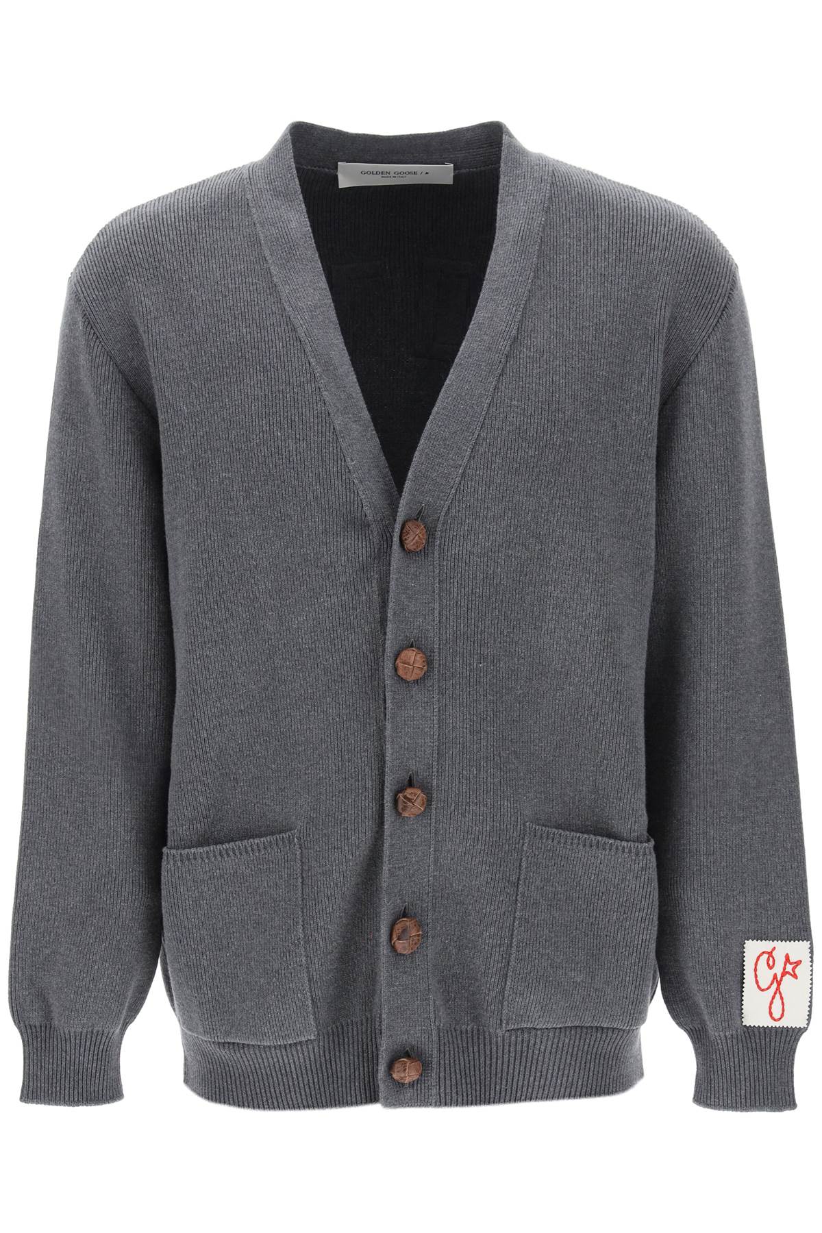 Golden Goose Darryl Cotton Cardigan With Lettering-Golden Goose-L-Urbanheer