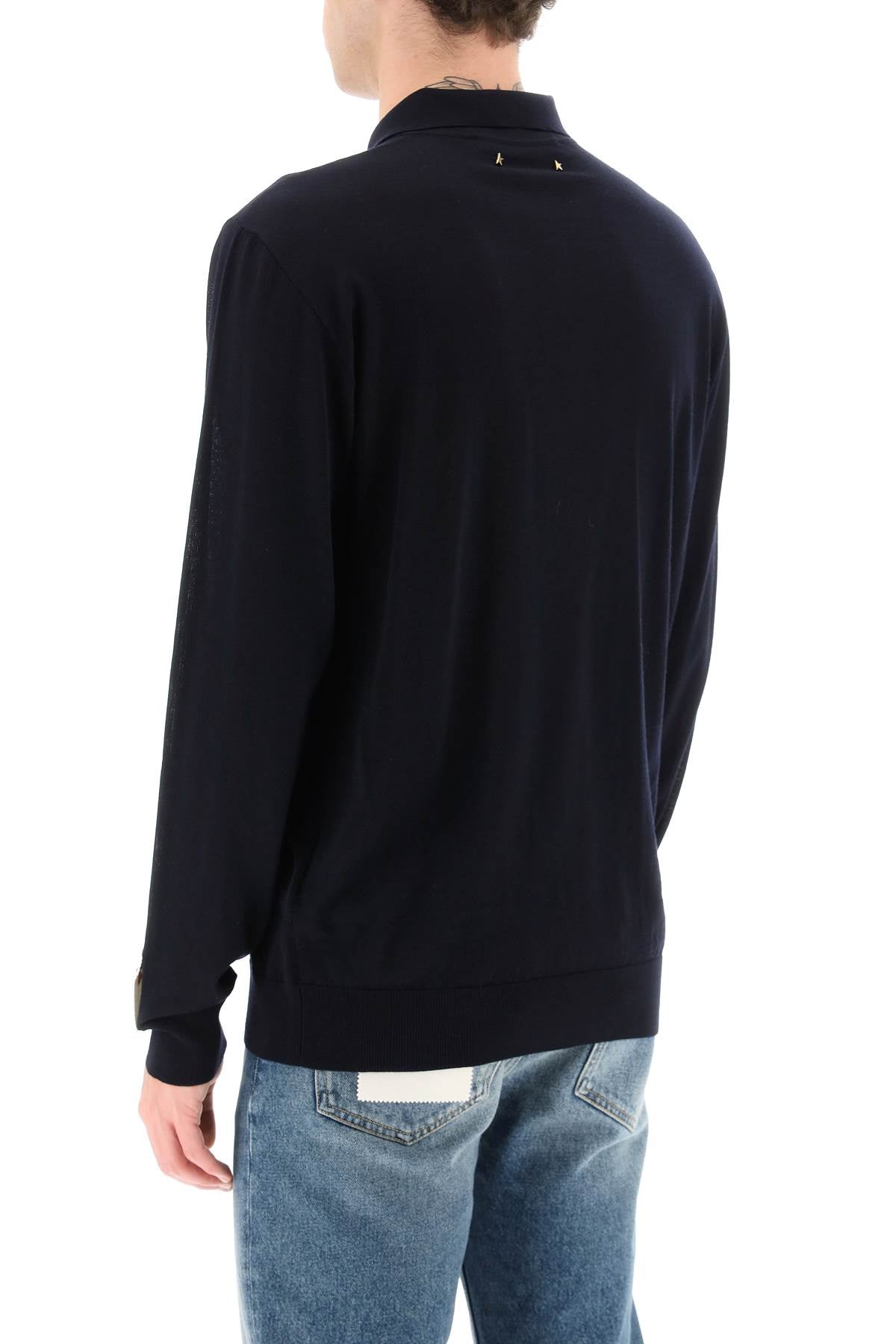 Golden Goose Long-Sleeve Knit Polo Shirt-Golden Goose-M-Urbanheer