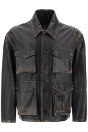 Golden goose leone aviator jacket in lived-in-effect leather-Golden Goose-48-Urbanheer