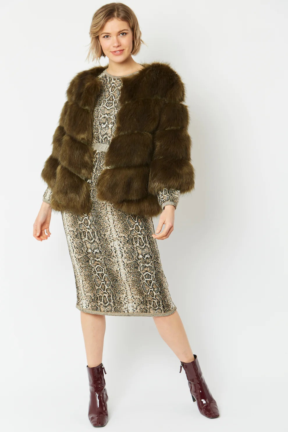 Green Faux Fur Ella Coat-Clothing - Women-Buy Me Fur Ltd-One Size-Green-Faux Fur-Urbanheer