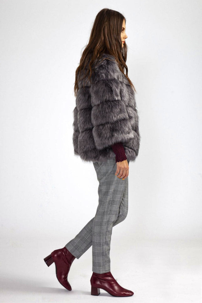 Grey Faux Fur Ella Coat-Faux Fur Coats-Buy Me Fur Ltd-Urbanheer