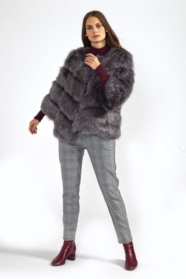 Grey Faux Fur Ella Coat-Faux Fur Coats-Buy Me Fur Ltd-S-Grey-Faux Fur-Urbanheer