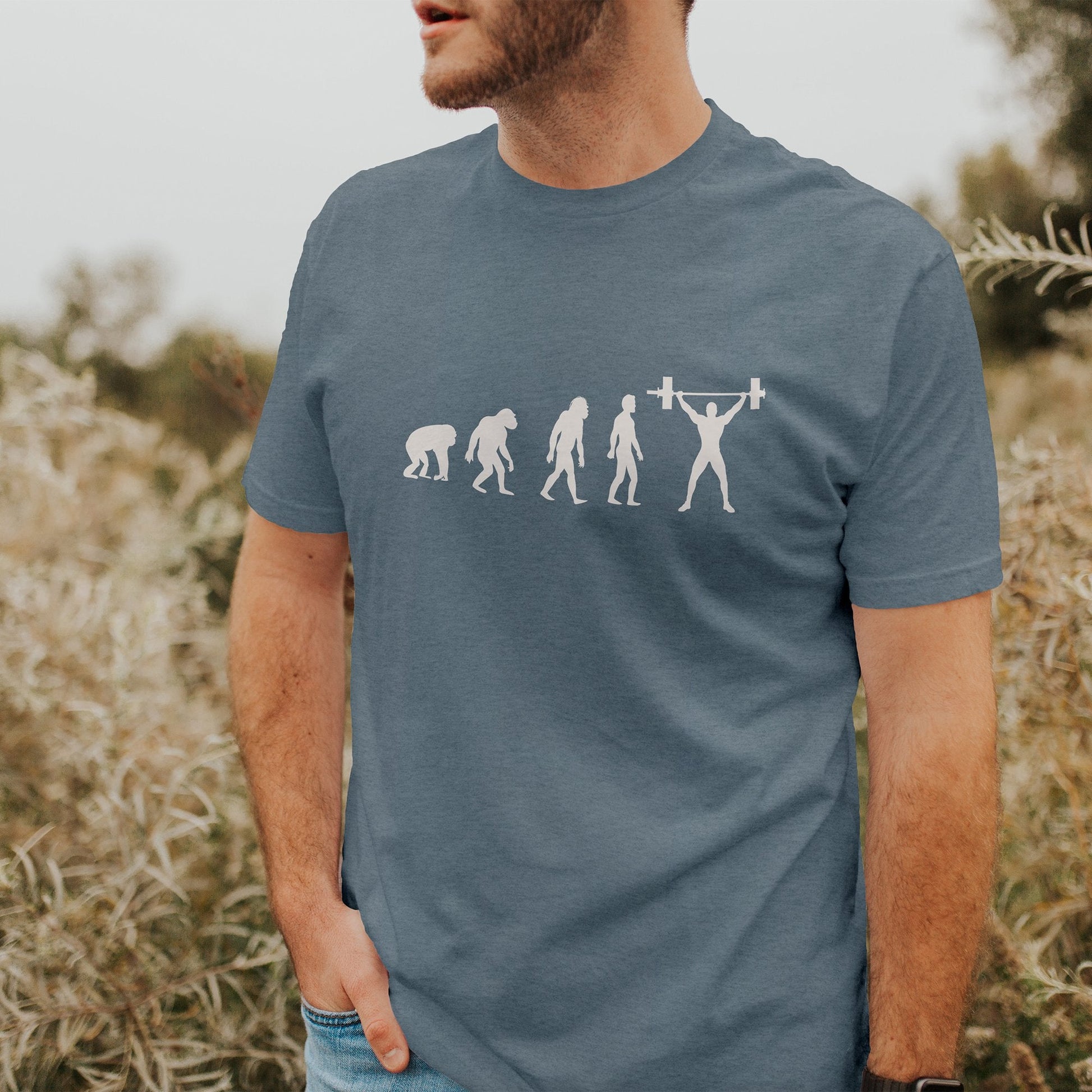 Evolution Of Gym, Gym Fitness Unisex T-Shirts, Tee, Custom Shirt, Custom T-Shirt, Personalized T-Shirt-Printram-XS-Solid White Blend-Urbanheer