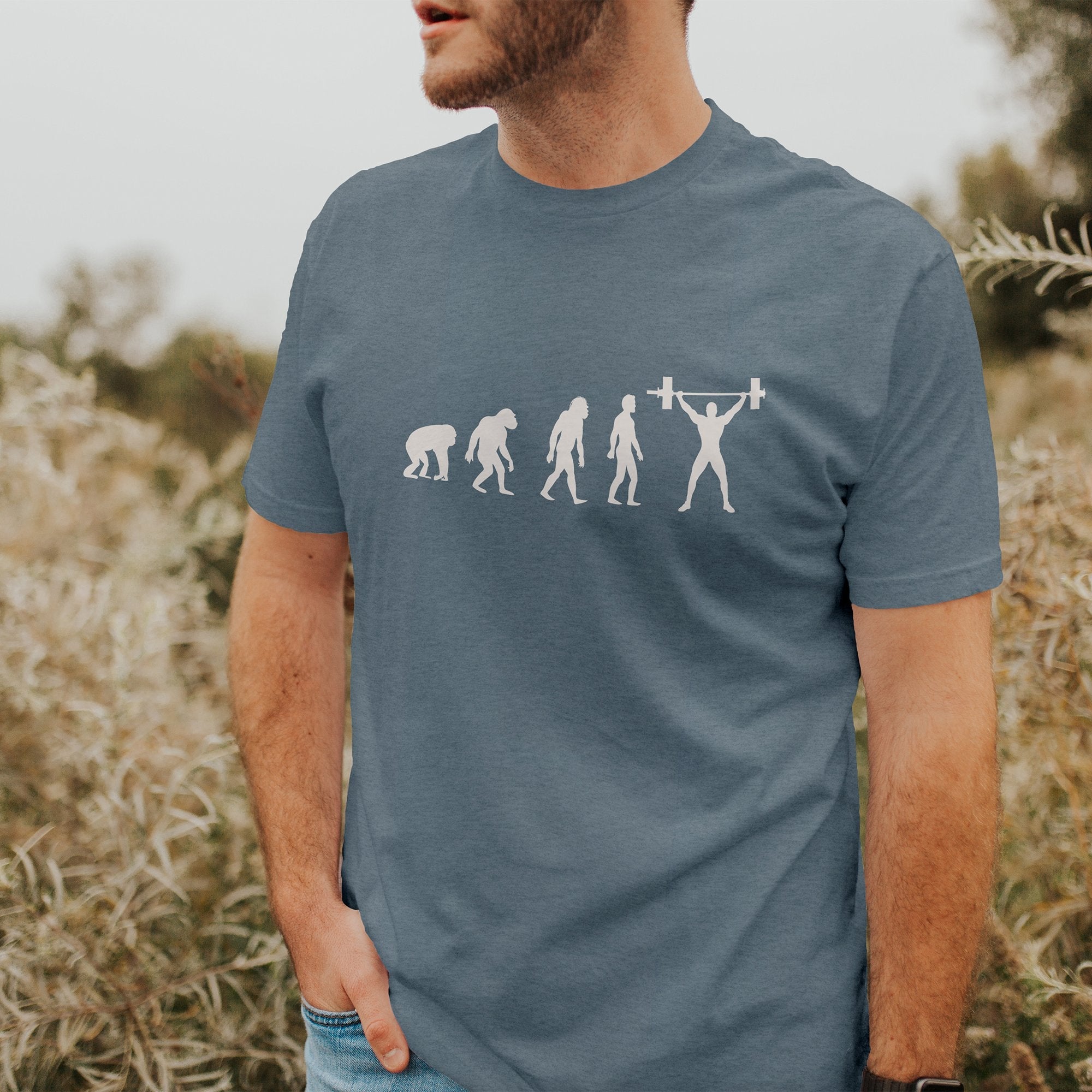 Evolution Of Gym, Gym Fitness Unisex T-Shirts, Tee, Custom Shirt, Custom T-Shirt, Personalized T-Shirt-Printram-XS-Solid White Blend-Urbanheer