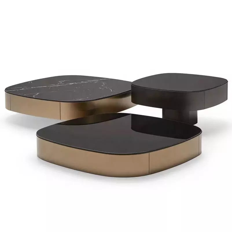 Amara Luxury Black Marble Top Coffee Table-UH Decor-Standard: 40x40x10 Inch-Urbanheer