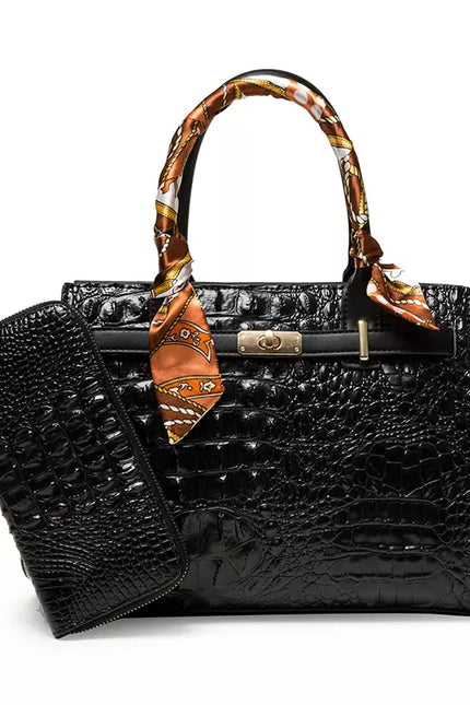 Marilyn Women Handle Bag (2 Piece Set) - Black