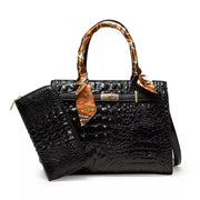 Marilyn Women Handle Bag (2 Piece Set) - Black-Fulfillment Center-Urbanheer