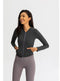Autumn Seamless Solid Yoga Hoodies Long Shirt Jacket Long Sleeve Zipper Sportswear Hooded Top Gym Fitness Workout Sports Tees-UHXC-green-XL-United States-Urbanheer
