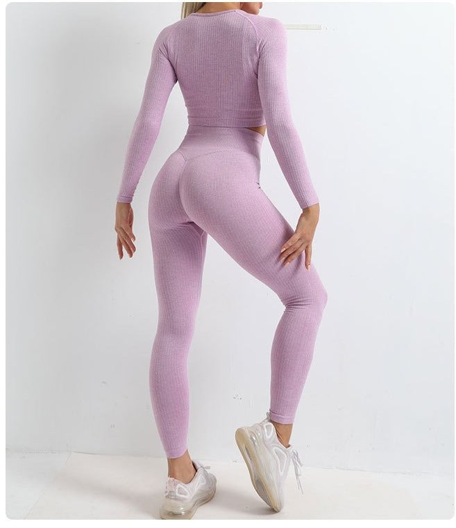 Active Crop Top & Leggings Suit-UHXC-purple-L-United States-Urbanheer