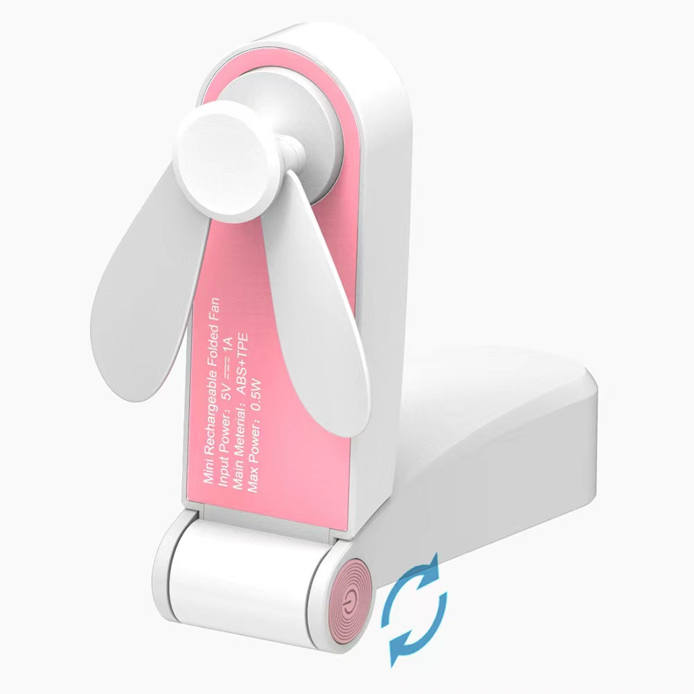 Rechargeable Plastic Small Table Usb Mini Fan Portable Battery Air Cooler Mini Usb- Pink-Fulfillment Center-Urbanheer