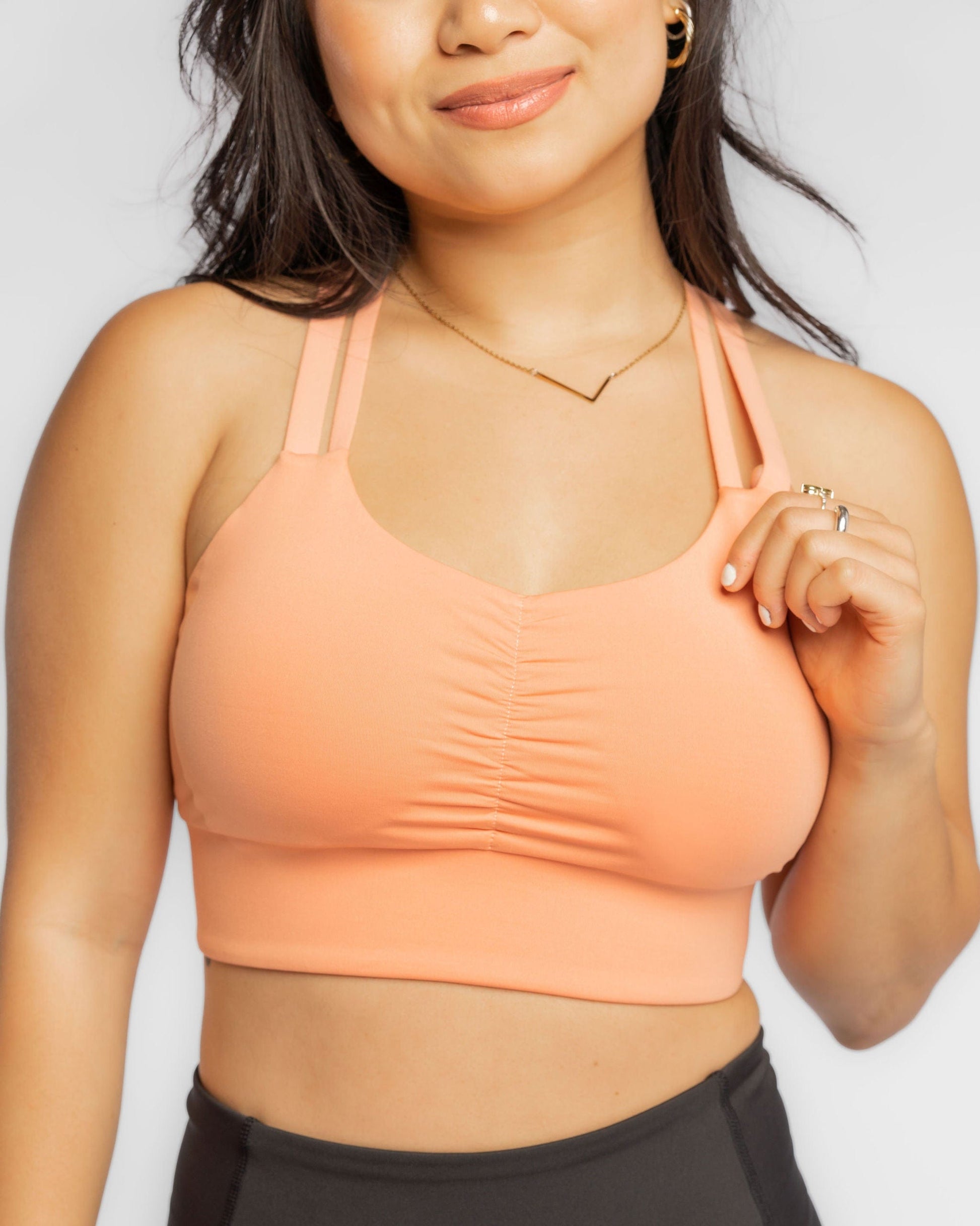 Double Down Bra – Papaya-Bra - Double Down-Handful-XS-Papaya-Urbanheer
