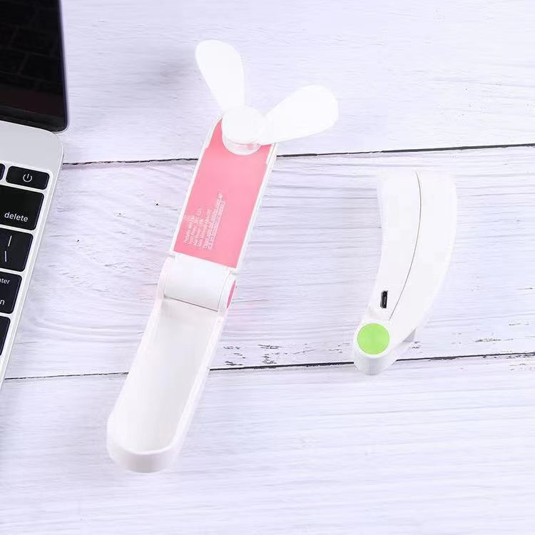 Rechargeable Plastic Small Table Usb Mini Fan Portable Battery Air Cooler Mini Usb- Pink-Fulfillment Center-Urbanheer