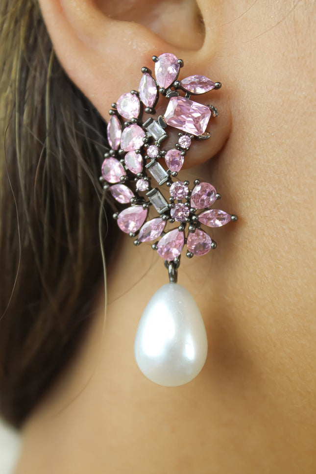 Frosty Pearl Earrings by Bombay Sunset-Bombay Sunset-Urbanheer