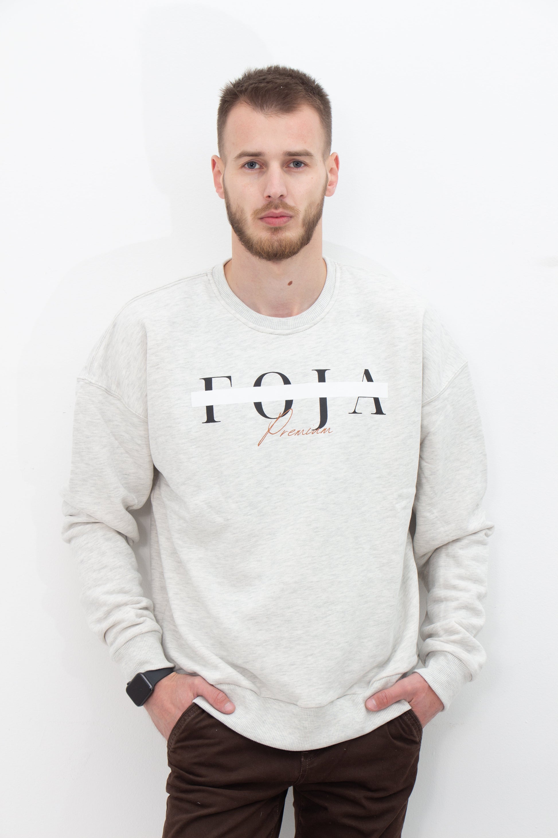 Censored Oversized Sweater -Silver White-Foja Jeans-S-Urbanheer