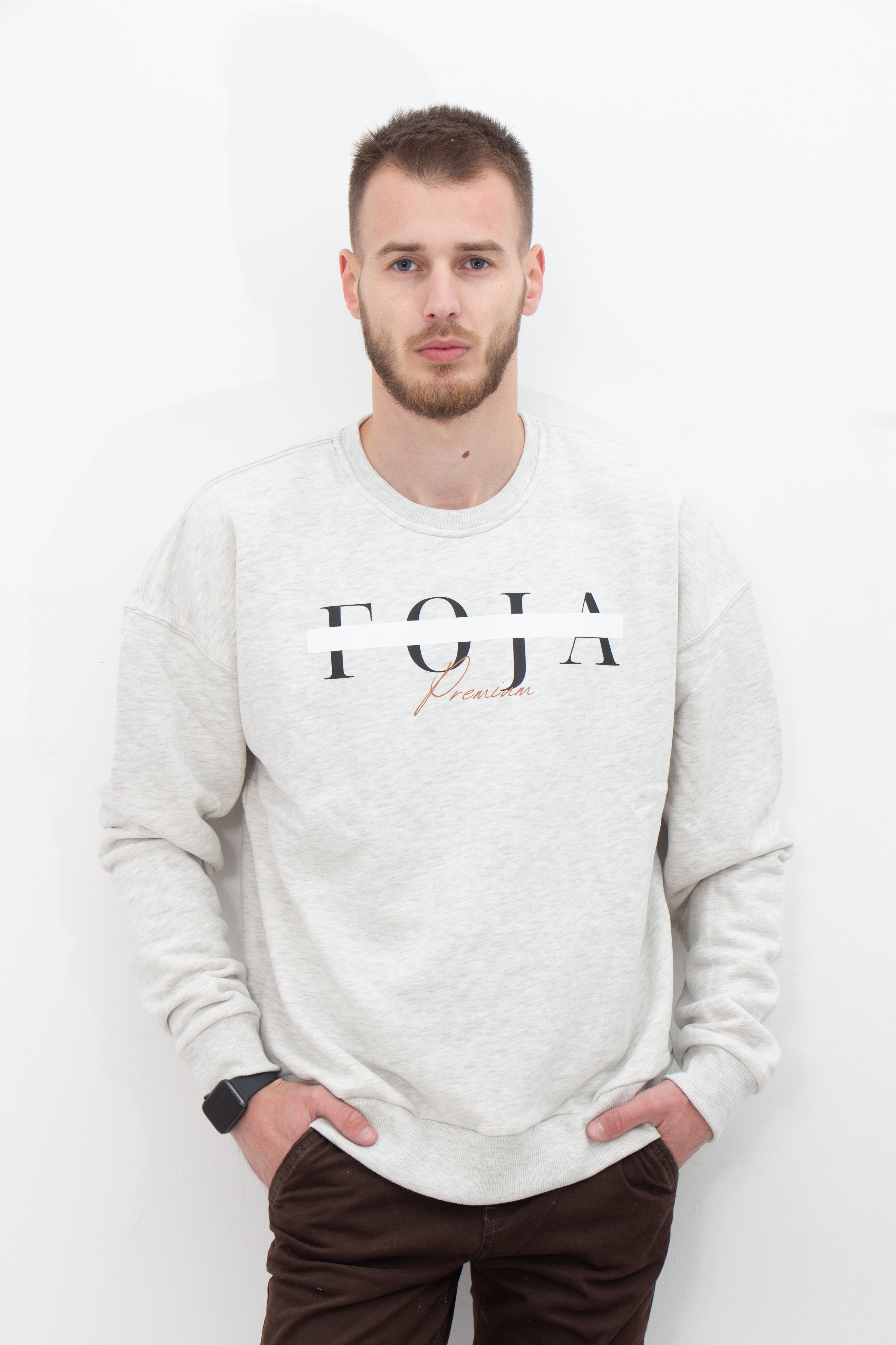 Censored Oversized Sweater -Silver White-Foja Jeans-S-Urbanheer