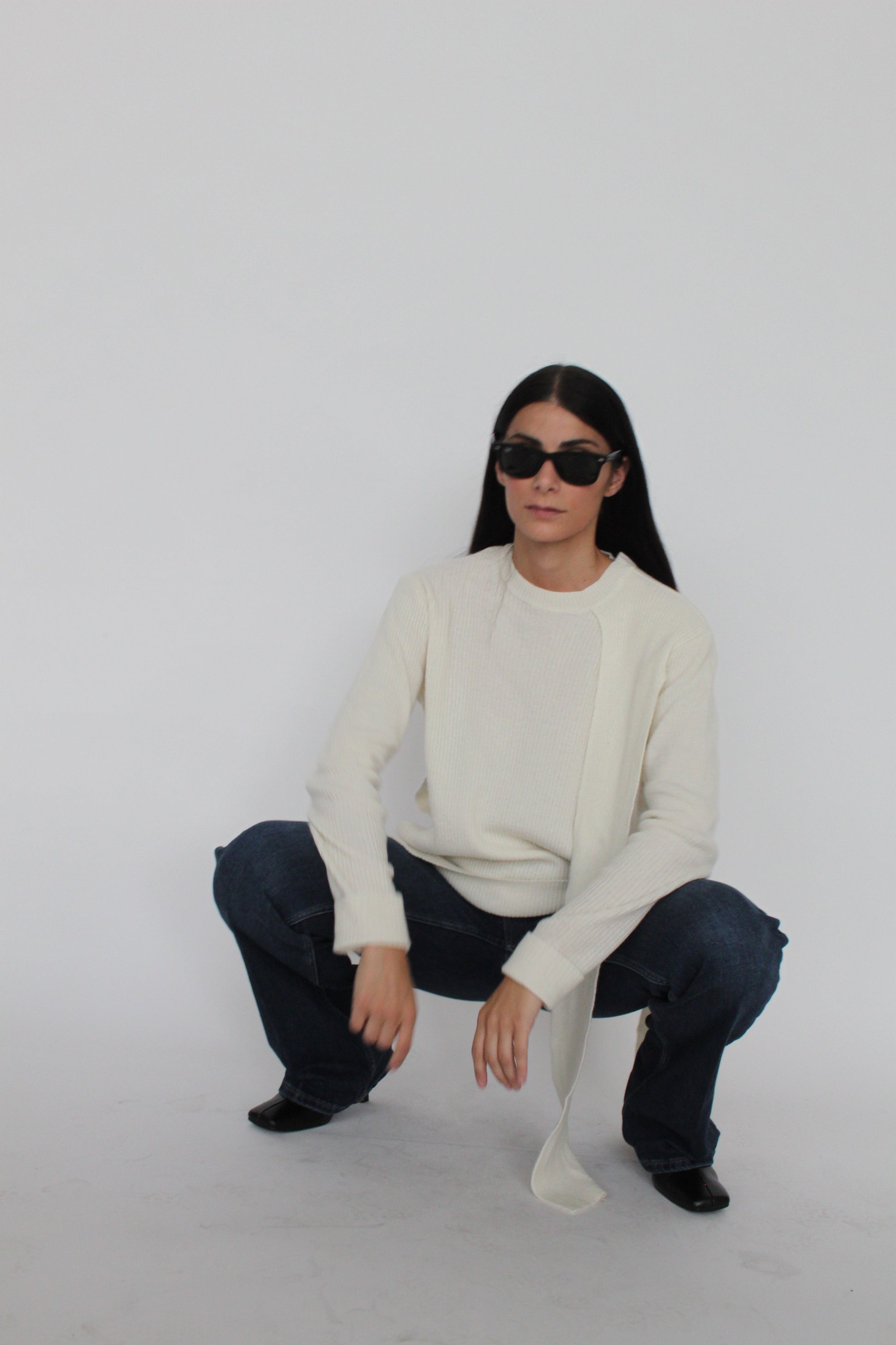 Girocollo Con Fiocco Laterale In Misto Cashmere - Antonia-Maglia-Tenné-L-PANNA-Urbanheer