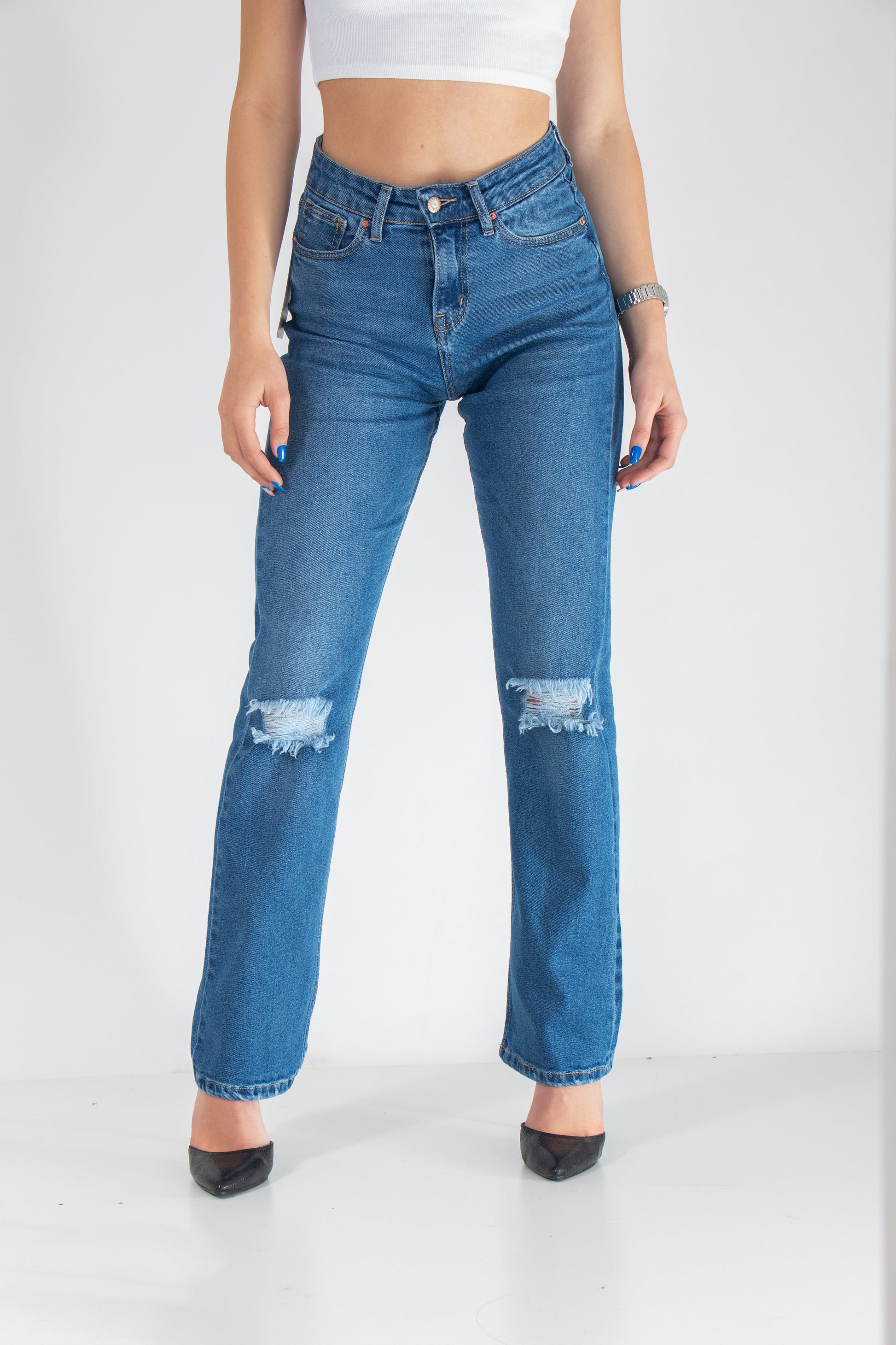 Blue Santorini Jeans-Foja Jeans-W27 L32-Urbanheer
