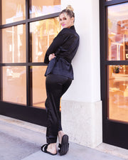 Olivia Satin Robe Set - Black-Fulfillment Center-Small-Urbanheer