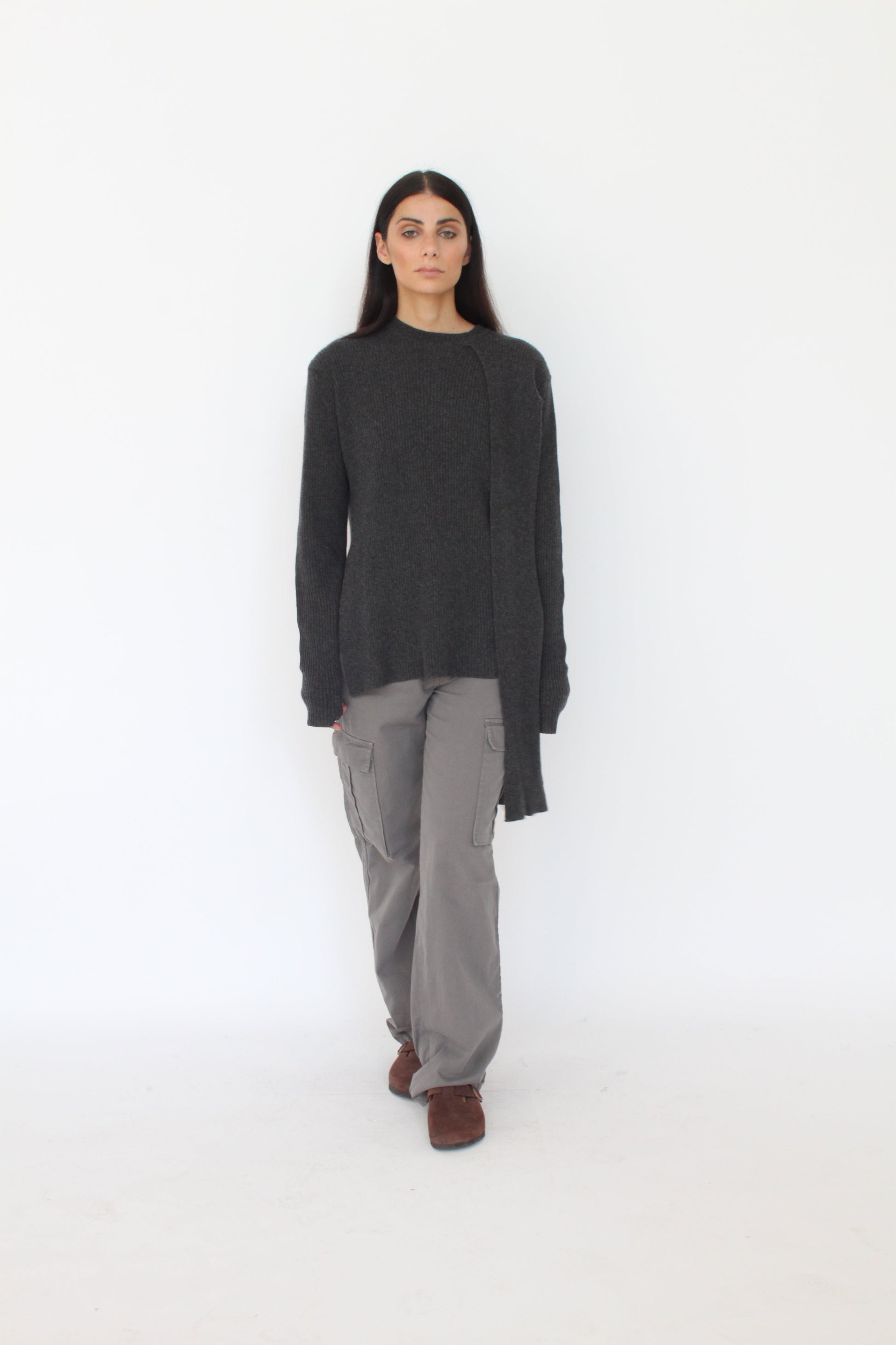 Girocollo Con Fiocco Laterale In Misto Cashmere - Antonia-Maglia-Tenné-XS-PANNA-Urbanheer