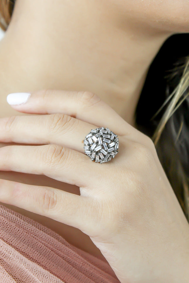 Crystal Crown Ring By Bombay Sunset-Bombay Sunset-Urbanheer
