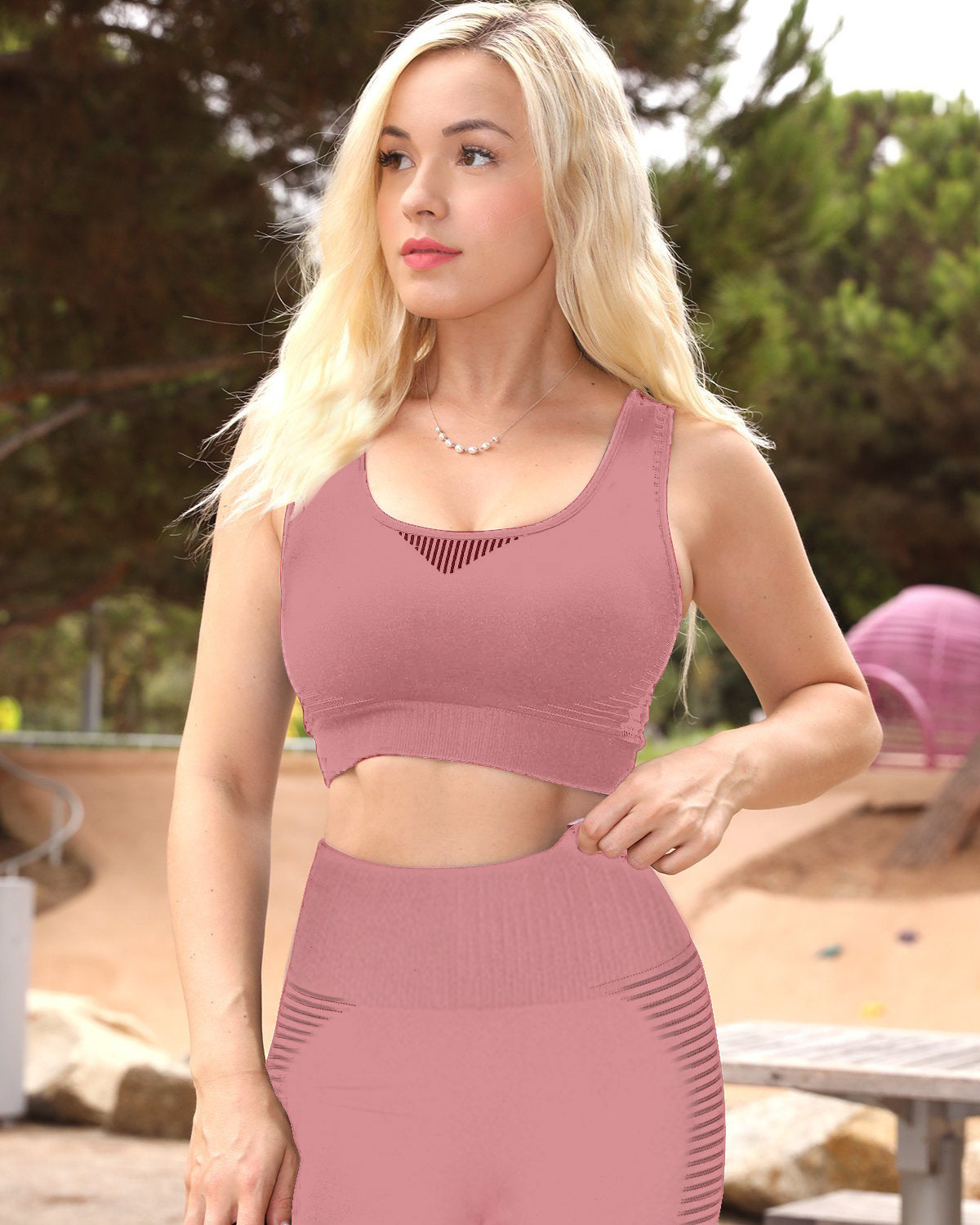 Baxter Seamless Sports Bra - Pink-Fulfillment Center-Small-Pink-Urbanheer