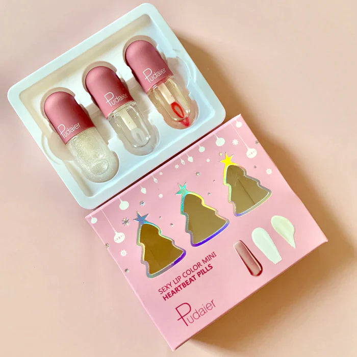 Pudaier® Lip Gloss - Color 01# Temperature Change 3- Pack-Pudaier-Urbanheer