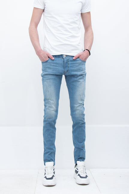 Men Slim Fit Blue Jeans-Foja Jeans-Urbanheer