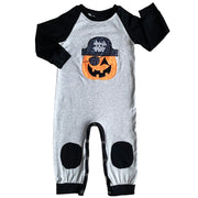 Annloren Halloween Pirate Jack O Lantern Long Sleeve Baby Toddler Boys Romper-AnnLoren-6-12 Mo-Urbanheer