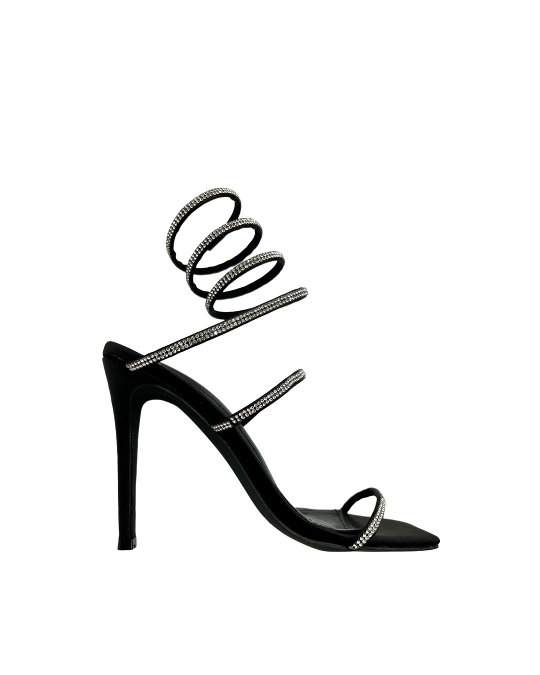 Juliet Lace Up High Heel-LulaMax Shoes-5-Black Satin-Urbanheer