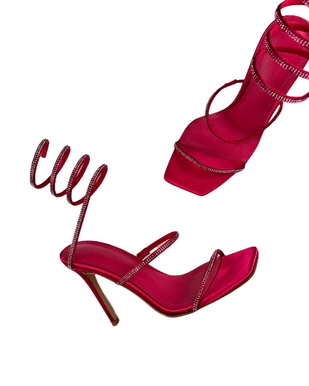 Juliet Lace Up High Heel-LulaMax Shoes-5-Fuchsia Satin-Urbanheer