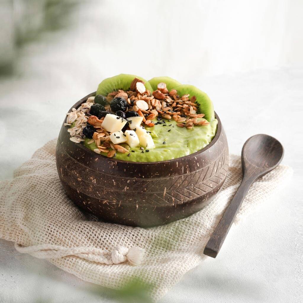 Eco-Friendly Coconut Bowls & Spoons Set Of 4-Jungle Culture-Geometric-Urbanheer