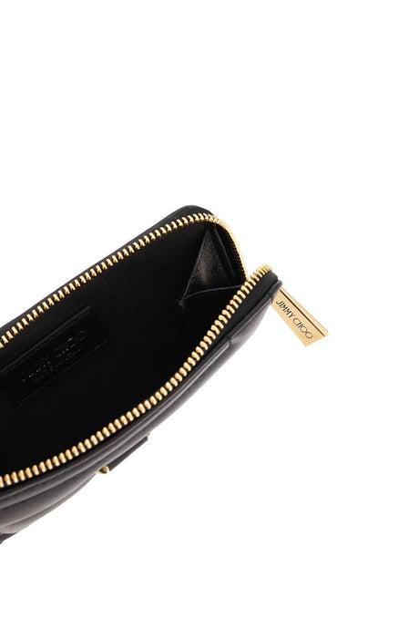 Jimmy choo quilted nappa leather zipped cardholder