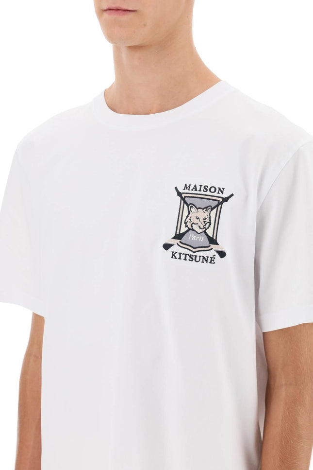 Maison kitsune college fox embroidered t-shirt-Maison Kitsune-Urbanheer