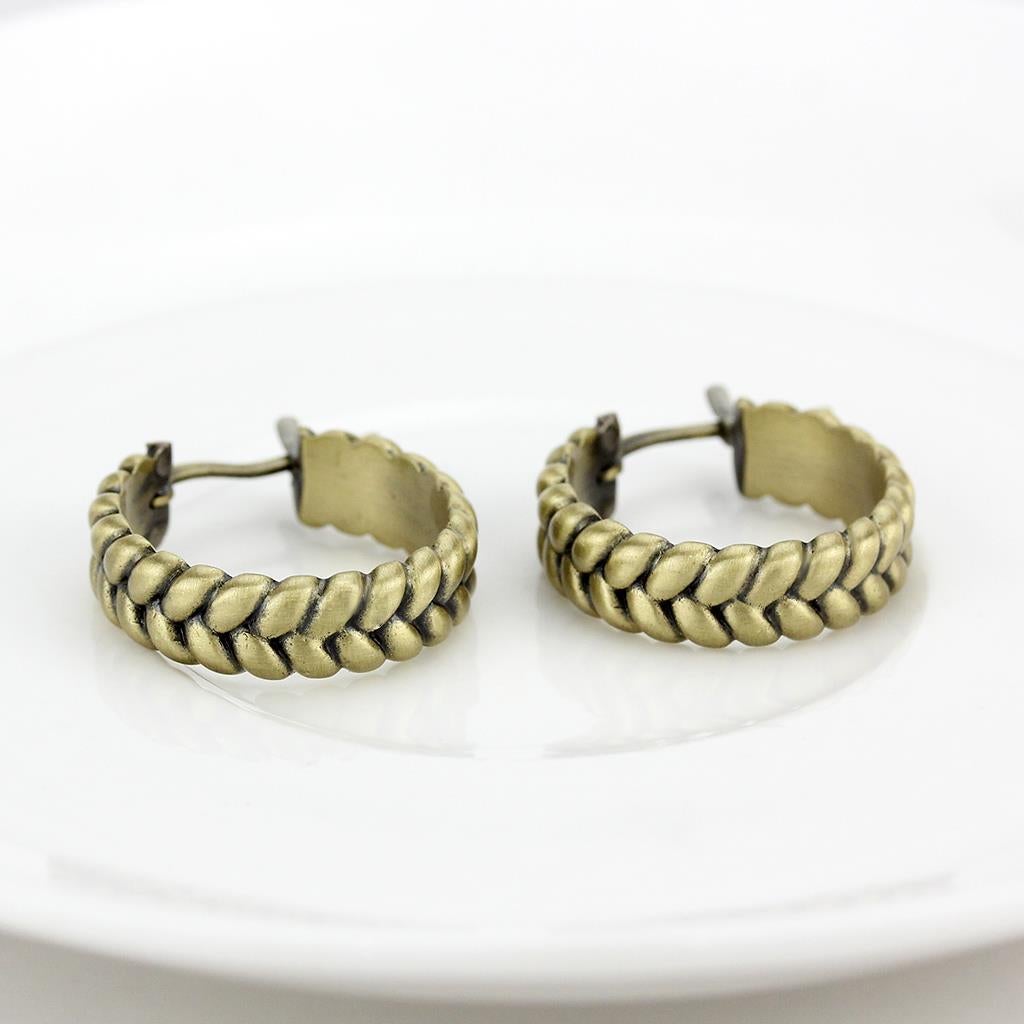 LO4680 - Antique Copper Brass Earrings with No Stone-Alamode-Urbanheer