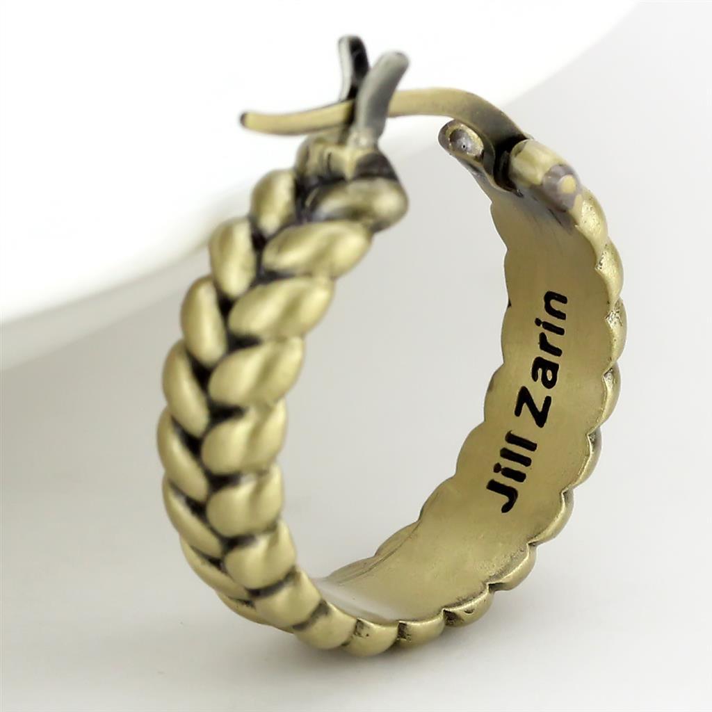 LO4680 - Antique Copper Brass Earrings with No Stone-Alamode-Urbanheer