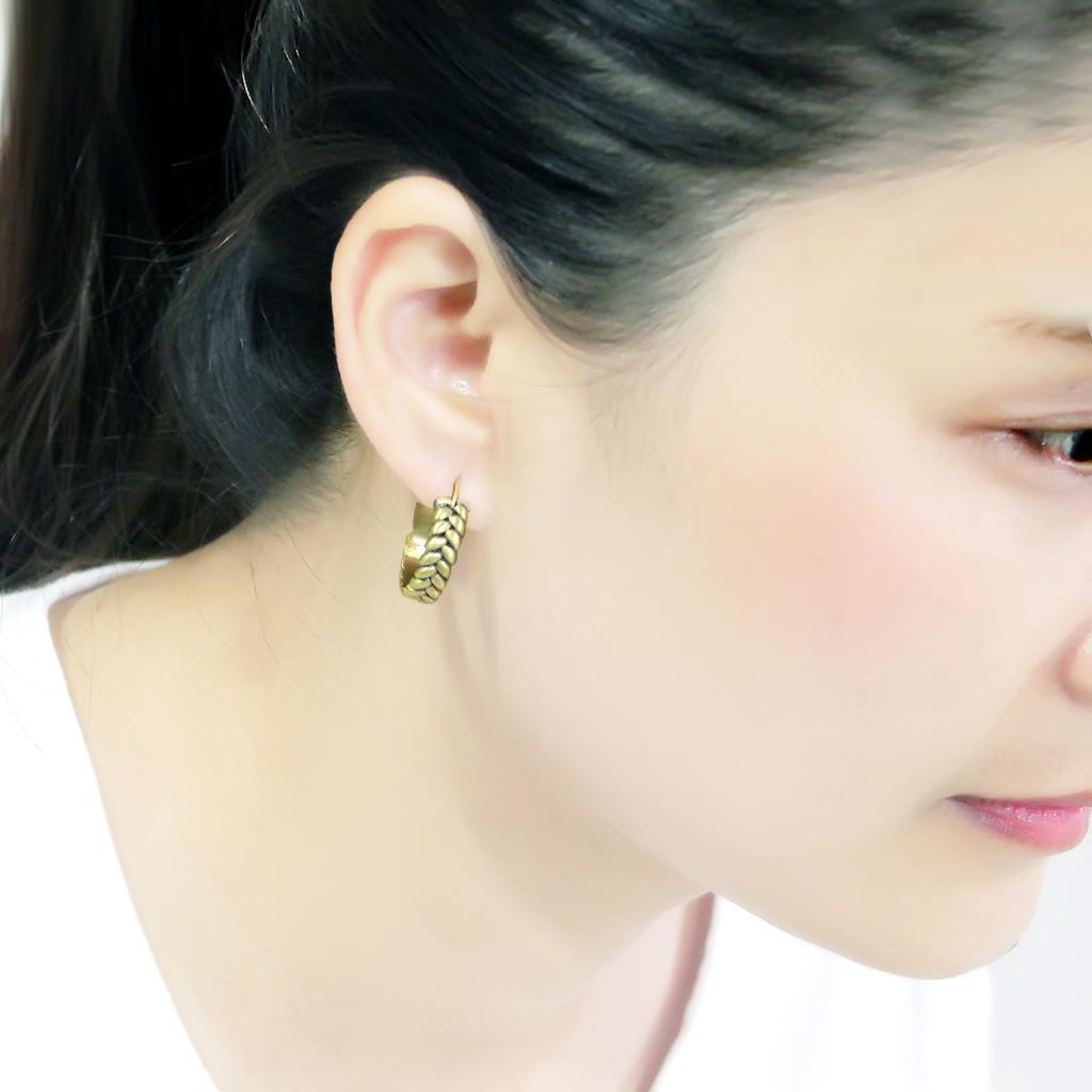 LO4680 - Antique Copper Brass Earrings with No Stone-Alamode-Urbanheer