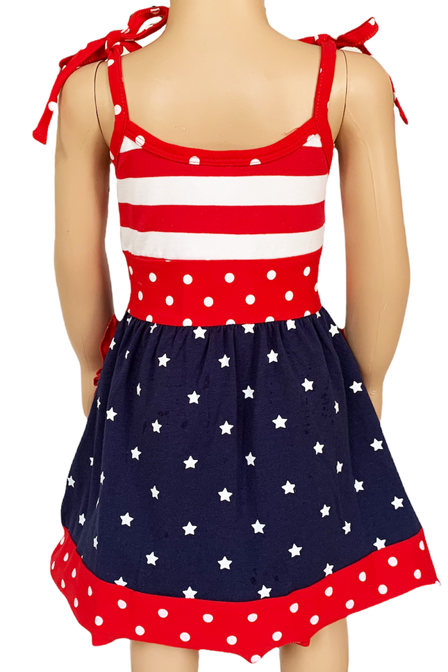 Al Limited Girls 4Th Of July Patriotic Red White And Blue Dress