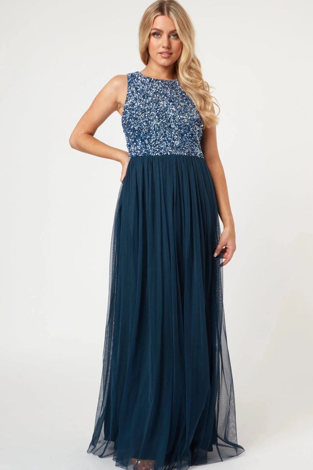 Picasso Maxi in Navy.-Lace & Beads-Urbanheer