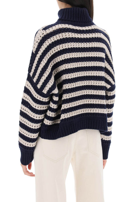 Brunello cucinelli striped sweater in wool and cashmere