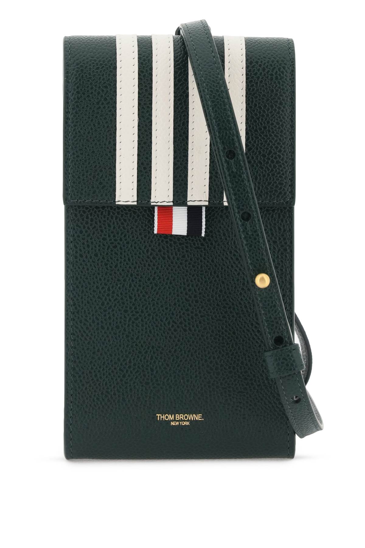 Thom browne leather crossbody phone holder-Thom Browne-Urbanheer