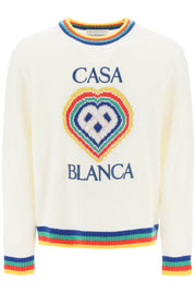 Casablanca Rainbow Heart Virgin Wool Sweater-Casablanca-L-Urbanheer