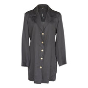 Women'S Linen Long Jacket In Black-Le Réussi-S-black-Urbanheer