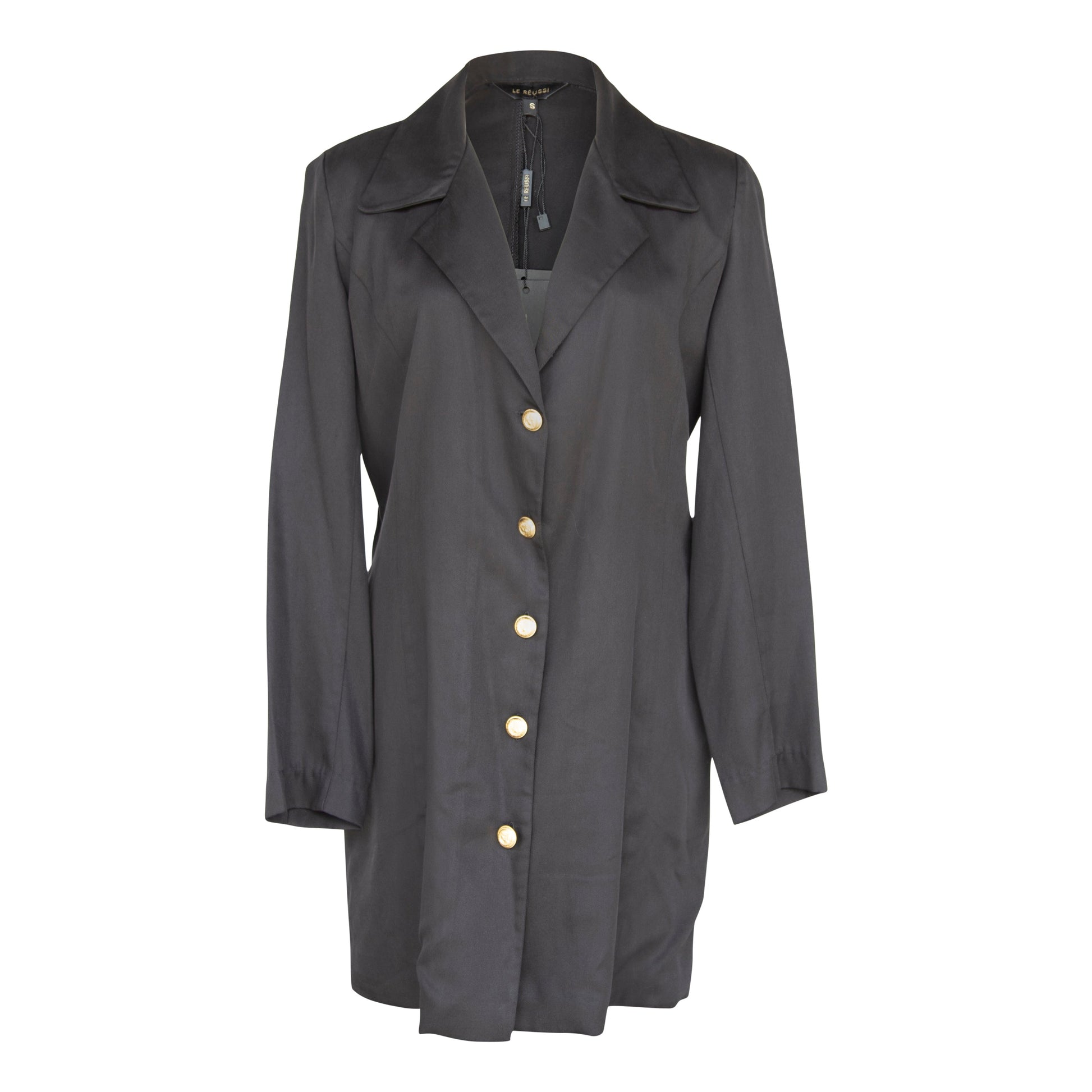 Women'S Linen Long Jacket In Black-Le Réussi-S-black-Urbanheer
