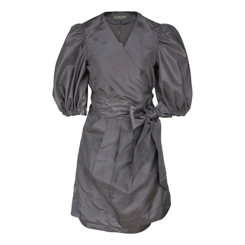 Black Lusso Wrap Dress-Le Réussi-Small-black-Urbanheer